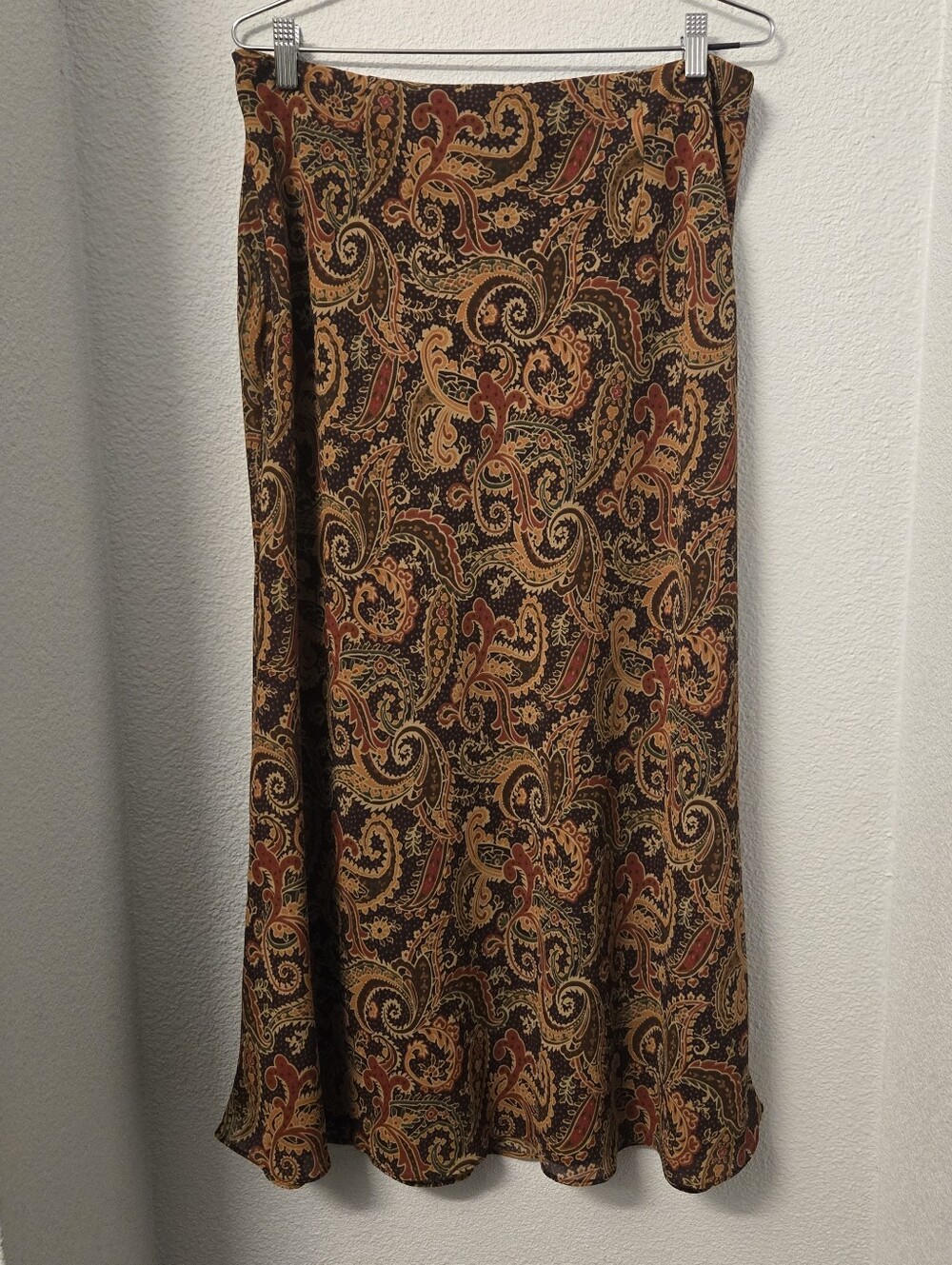 Boho Jaclyn Smith Classic Paisley Maxi Skirt Size 16